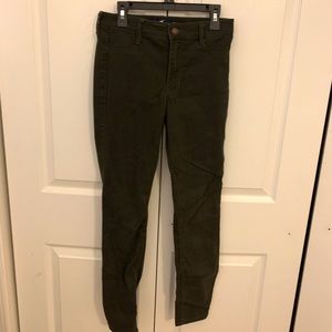 Army green Hollister jeans high rise